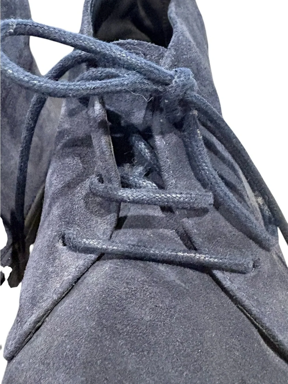 Tod's Men's Blue Suede Lace up Ankle Boots. Chukka style. shoes. Size 10.5